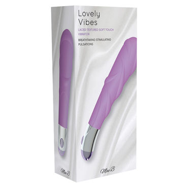 Mae B Lovely Vibes Laced, фиолетовый - Вибратор с расширенной головкой и стимулирующим рельефом - купить в секс шопе