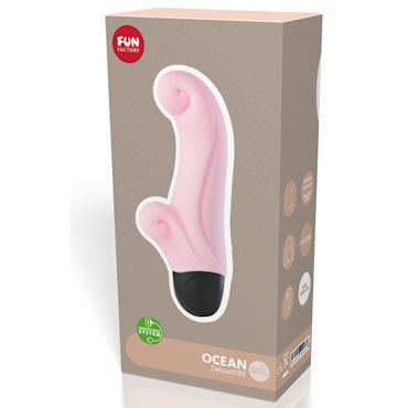 Fun Factory Ocean, розовый - Перезаряжаемый вибратор точки G + зарядка - купить в секс шопе