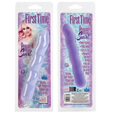 California Exotic First Time Power Swirls, фиолетовый - Вибратор спиралевидной формы - купить в секс шопе