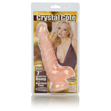 California Exotic Crystal Cote Dongs, телесный - Рельефный фаллоимитатор - купить в секс шопе