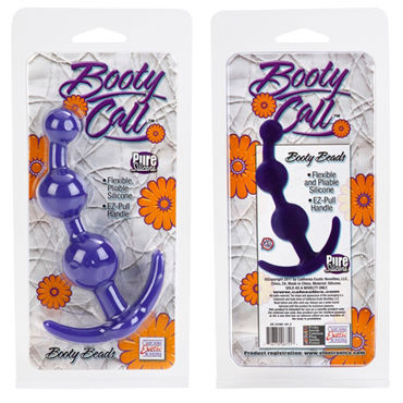 California Exotic Booty Call Booty Beads, фиолетовая - Анальная цепочка - купить в секс шопе