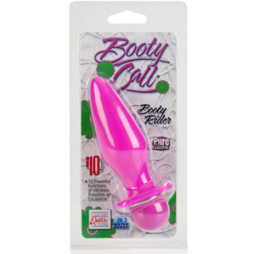 California Exotic Booty Call Booty Rider, розовая - Анальная вибропробка - купить в секс шопе