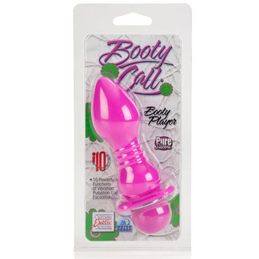 California Exotic Booty Call Booty Player, розовая - Анальная вибропробка - купить в секс шопе