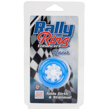 California Exotic Rally Ring Enhancers Racer Rings, синее - Эрекционное кольцо в форме автомобильной шины - купить в секс шопе