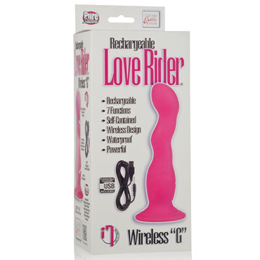 California Exotic Rechargeable Love Rider Wireless G, розовый - Старпон для турсиков, с вибрацией - купить в секс шопе