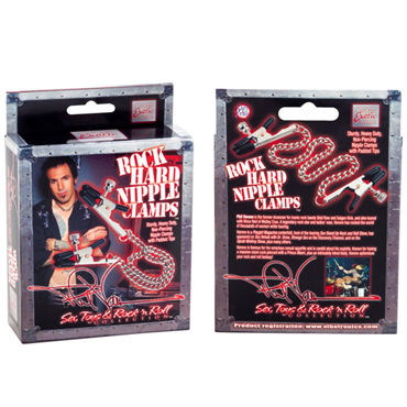 California Exotic Phil Varone Rock Hard Nipple Clamps, черные - Зажимы для сосков - купить в секс шопе