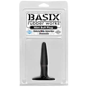 Pipedream Basix Rubber Works Mini Butt Plug, черная - фото, отзывы