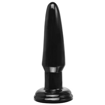 Pipedream Basix Rubber Works Beginners Butt Plug, черная, Анальная пробка небольшого размера