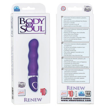 California Exotic Body & Soul Renew, фиолетовый - Рельефный вибратор - купить в секс шопе