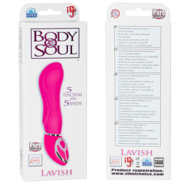 California Exotic Body & Soul Lavish, розовый - Вибратор рельефной формы - купить в секс шопе
