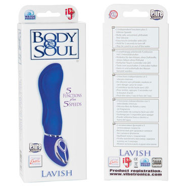 California Exotic Body & Soul Lavish, синий - Вибратор рельефной формы - купить в секс шопе