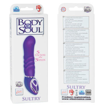 California Exotic Body & Soul Sultry, фиолетовый - Рельефный вибратор - купить в секс шопе