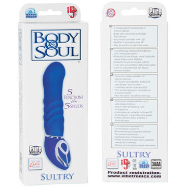 California Exotic Body & Soul Sultry, синий - Рельефный вибратор - купить в секс шопе