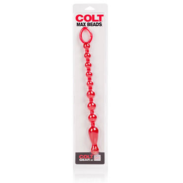 California Exotic Colt Max Beads, красная - Большая анальная цепочка - купить в секс шопе
