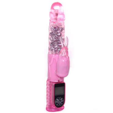 Baile Hot Baby, розовый, Ротатор с LCD-дисплеем