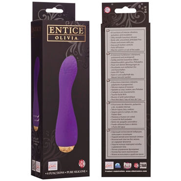 California Exotic Entince Olivia, фиолетовый - Дизайнерский силиконовый вибромассажер - купить в секс шопе