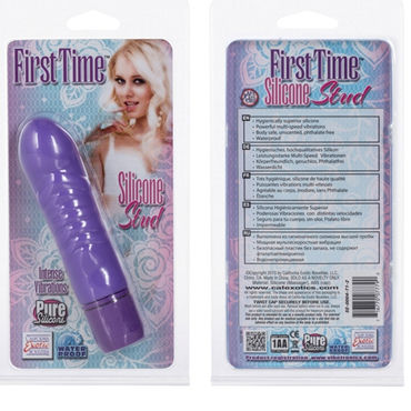 California Exotic First Time Silicone Stud, фиолетовый - Миниатюрный эргономичный вибратор - купить в секс шопе