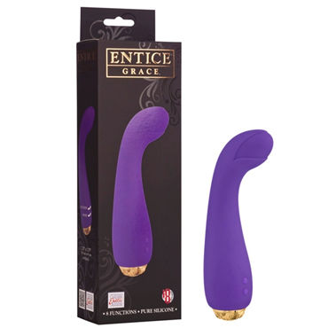 California Exotic Entince Grace, фиолетовый, Дизайнерский вибратор с загнутым кончиком