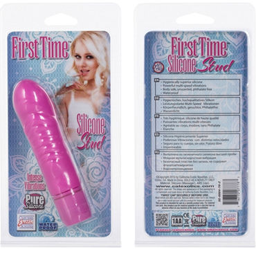 California Exotic First Time Silicone Stud, розовый - Миниатюрный эргономичный вибратор - купить в секс шопе