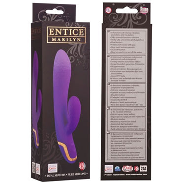 California Exotic Entince Marilyn, фиолетовый - Вибратор с клиторальным отростком - купить в секс шопе