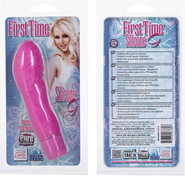 California Exotic First Time Silicone G, розовый - Вибратор для стимуляции точки G - купить в секс шопе