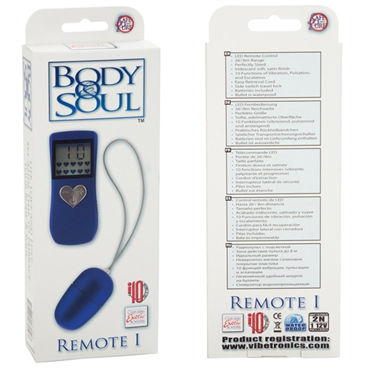 California Exotic Body&Soul Remote, синий - Виброяйцо с беспроводным управлением - купить в секс шопе