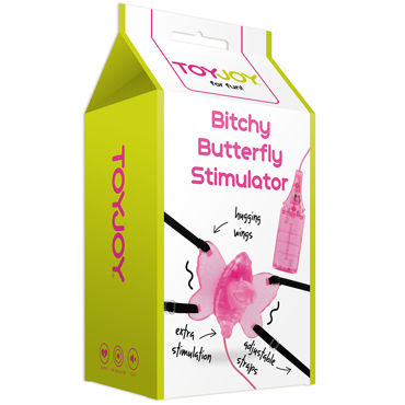 Toy Joy Bitchy Butterfly Stimulator, Вибробабочка на ремешках