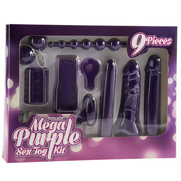 Toy Joy Mega, фиолетовый, Набор из девяти секс-игрушек