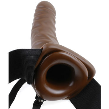 Новинка раздела Секс игрушки - Pipedream Vibrating Hollow Strap-On, коричневый