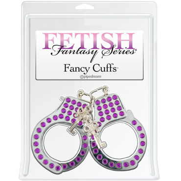 Pipedream Fancy Cuffs, фиолетовый, Красивые наручники со стразами