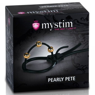 Mystim Pearly Pete Corona Strap - Утяжка на пенис для электростимуляции - купить в секс шопе