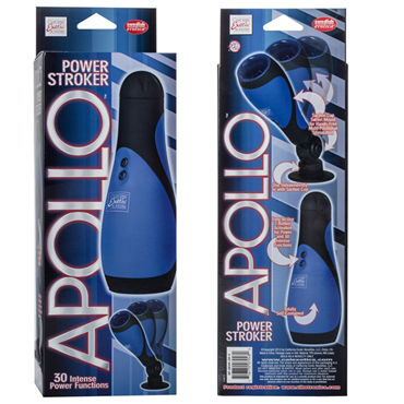 California Exotic Apollo Power Strokers, синий - Мощный мастурбатор - купить в секс шопе