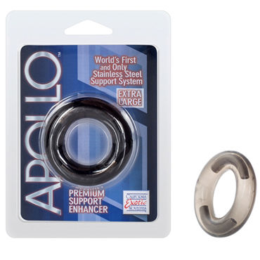 California Exotic Apollo Premium Support Enhancers Extra Large, серое, Эрекционное кольцо большого размера