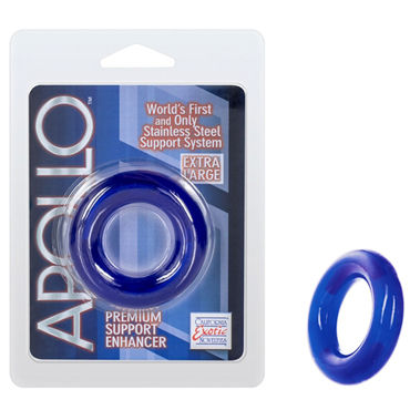 California Exotic Apollo Premium Support Enhancers Extra Large, синее, Эрекционное кольцо большого размера