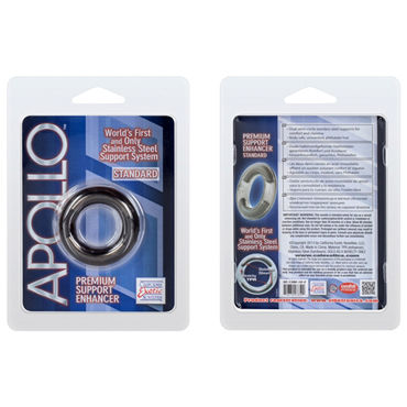 California Exotic Apollo Premium Support Enhancers Standard, серое - Эрекционное кольцо стандартного размера - купить в секс шопе