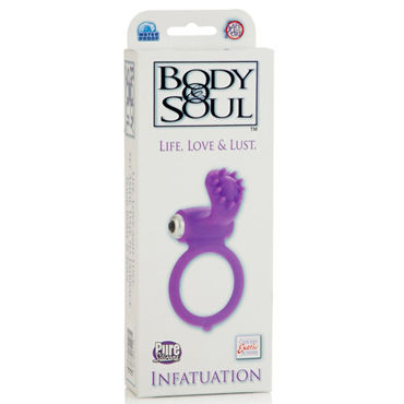 California Exotic Body & Soul Infatuation, фиолетовое - Эрекционное кольцо со стимуляцией клитора - купить в секс шопе