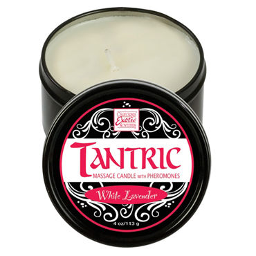 California Exotic Tantric White Lavender, 113 г, Массажная свеча с феромонами, с ароматом белой лаванды