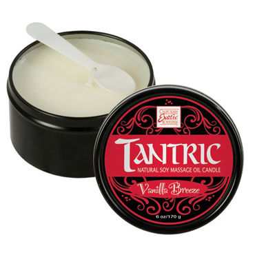 California Exotic Tantric Vanilla Breeze, 170 гр, Массажная свеча, с ароматом ванили
