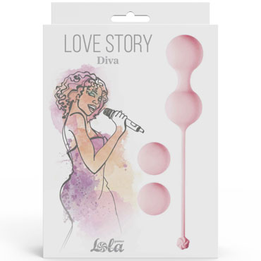 Lola Games Love Story Diva, розовый, Набор вагинальных шариков 2 + 1 + 1