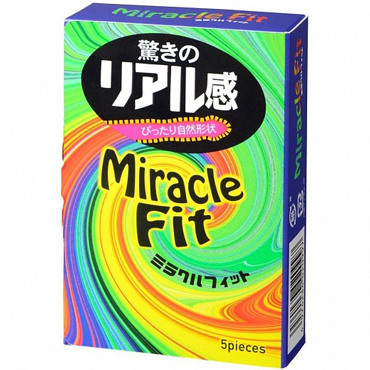 Sagami Miracle Fit, 5 шт, Презервативы с зонами сужения