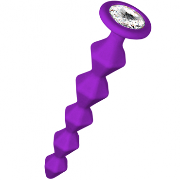 Lola Emotions Buddy, фиолетовая, Анальная цепочка с кристаллом