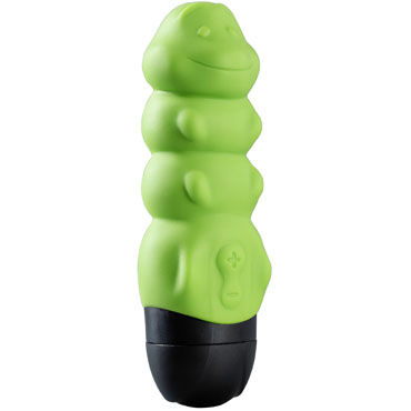 Fun Factory Baby Bug, зеленый - Вибратор с рифленой поверхностью - купить в секс шопе
