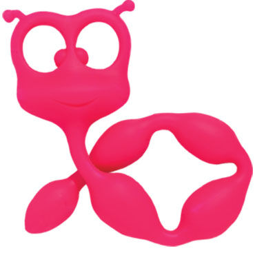 Fun Factory Flexi Felix, розовый, Гибкая анальная цепочка с оригинальным дизайном