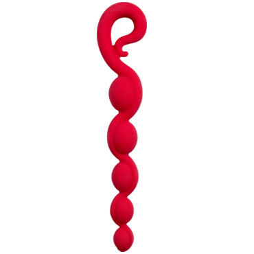 Fun Factory Bendy Beads, красный, Эластичная анальная цепочка