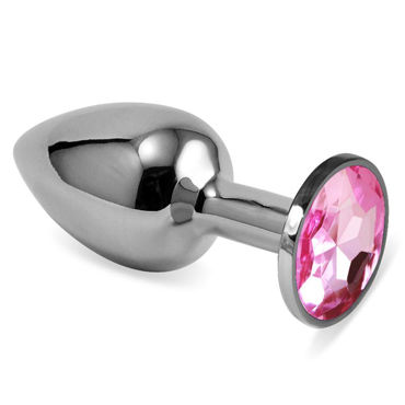 LoveToy Small, розовый, Серебряная втулка с розовым кристаллом