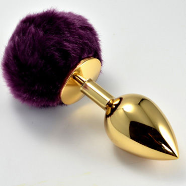 Lovetoy Tail Rabbit Small, золотая, С фиолетовым хвостиком