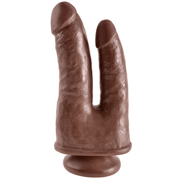 Pipedream King Cock Double Penetrator, коричневый - фото, отзывы
