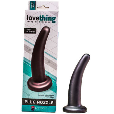 LoveToy Plug Nozzle, черный, Анальная насадка для страпона