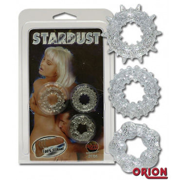 Orion Stardust, прозрачный, Набор эрекционных колец 3шт