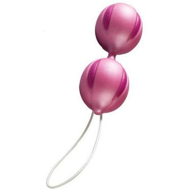Fun Factory Teneo Duo, розовый, Вагинальные шарики с петелькой